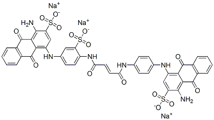 trisodium 1-amino-4-[[4-[[4-[[4-[(4-amino-9,10-dihydro-9,10-dioxo-3-sulphonato-1-anthryl)amino]phenyl]amino]-1,4-dioxobut-2-enyl]amino]-3-sulphonatophenyl]amino]-9,10-dihydro-9,10-dioxoanthracene-2-sulphonate 结构式