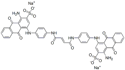 disodium 4,4'-[(1,4-dioxo-2-butene-1,4-diyl)bis(imino-4,1-phenyleneimino)]bis[1-amino-9,10-dihydro-9,10-dioxoanthracene-2-sulphonate] 结构式