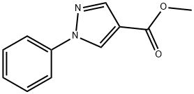 1-苯基-1H-吡唑-4-甲酸甲酯 结构式