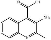 3-氨基-2-甲基喹啉-4-羧酸 结构式
