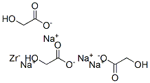 sodium tris(hydroxyacetate-O1,O2)oxozirconate(1-) 结构式