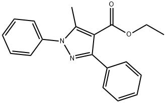 5-甲基-1,3-二苯基-1H-吡唑-4-甲酸乙酯 结构式
