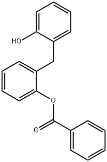 Benzoic acid 2-[(2-hydroxyphenyl)methyl]phenyl ester 结构式