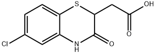 2-(6-氯-3-氧代-3,4-二氢-2H-1,4-苯并噻嗪-2-基)乙酸 结构式