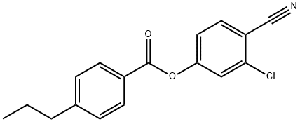 4-丙基苯甲酸-3-氯-4-氰基苯基酯 结构式