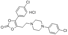 4-(4-Chlorophenyl)-5-(2-(4-(4-chlorophenyl)-1-piperazinyl)ethyl)-1,3-d ioxol-2-one HCl 结构式