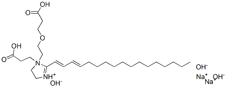 disodium 1-[2-(2-carboxyethoxy)ethyl]-1-(2-carboxyethyl)-2-(heptadecadienyl)-4,5-dihydro-1H-imidazolium hydroxide 结构式