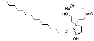 sodium 1-(2-carboxyethyl)-2-(heptadecenyl)-4,5-dihydro-1-(2-hydroxyethyl)-1H-imidazolium hydroxide 结构式