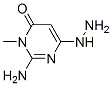 4(3H)-Pyrimidinone, 2-amino-6-hydrazino-3-methyl- (9CI) 结构式