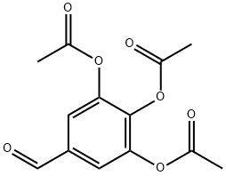 3,4,5-三乙酰氧基苯甲醛 结构式