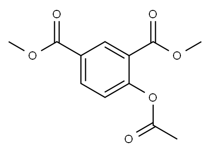 4-乙酰氧基间苯二甲酸二甲酯 结构式