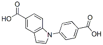 1-(4-Carboxyphenyl)-1H-indole-5-carboxylic acid 结构式