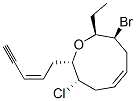 (2S,3S,5Z,8S,9S)-3-Bromo-8-chloro-2-ethyl-2,3,4,7,8,9-hexahydro-9-[(Z)-2-pentene-4-ynyl]oxonin 结构式