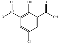 5-氯-2-羟基-3-硝基苯甲酸 结构式