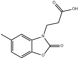 3-(5-甲基-2-氧代苯并[D]噁唑-3(2H)-基)丙酸 结构式