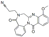 Quinazolino[3,2-a][1,4]benzodiazepine-6(5H)-propanenitrile,  7,13-dihydro-9-methoxy-5,13-dioxo- 结构式