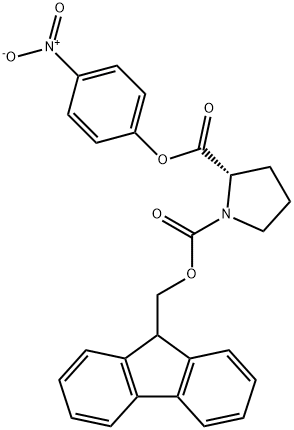 N-芴甲氧羰基-L-脯氨酸 4-硝基苯酯 结构式