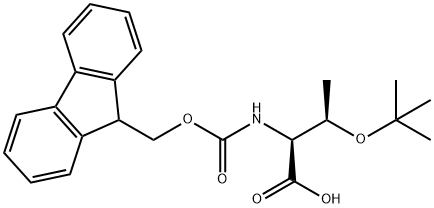 Fmoc-O-叔丁基-L-苏氨酸 结构式