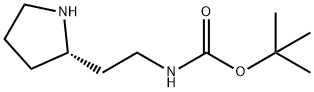 [2-(2S)-2-吡咯烷基乙基]氨基甲酸叔丁酯 结构式