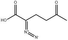 Hexanoic  acid,  2-diazo-5-oxo- 结构式