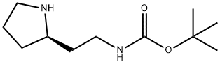 [2-(2R)-2-吡咯烷基乙基]氨基甲酸叔丁酯 结构式