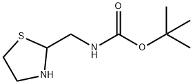 Carbamic acid, (2-thiazolidinylmethyl)-, 1,1-dimethylethyl ester (9CI) 结构式