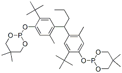 2,2'-[butylidenebis[[2-(tert-butyl)-5-methyl-p-phenylene]oxy]]bis[5,5-dimethyl-1,3,2-dioxaphosphorinane] 结构式