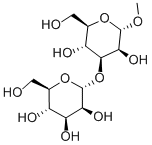 甲基 3-O-(Α-D-吡喃甘露糖基)-Α-D-吡喃甘露糖苷 结构式
