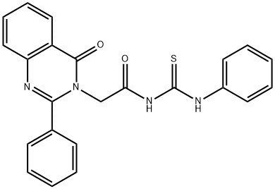 Urea, 1-((4-oxo-2-phenyl-3,4-dihydro-3-quinazolinyl)acetyl)-3-phenyl-2 -thio-