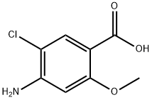 4-氨基-5-氯-2-甲氧基苯甲酸 结构式