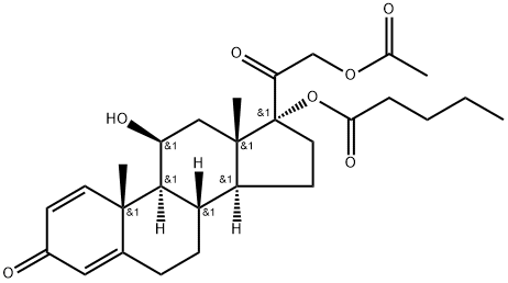 泼尼松龙醋酸戊酸酯 结构式