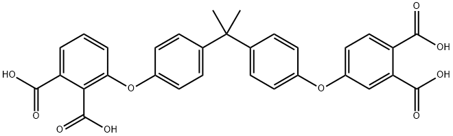 3-[4-[1-[4-(3,4-Dicarboxyphenoxy)phenyl]-1-methylethyl]phenoxy]-1,2-benzenedicarboxylic acid 结构式