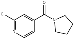 1-(2-氯-4-吡啶基羰基)吡咯烷 结构式