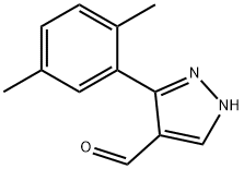 3-(2,5-二甲基苯基)-2H-吡唑-4-甲醛 结构式
