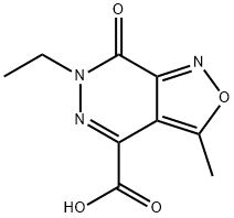 Isoxazolo[3,4-d]pyridazine-4-carboxylic acid, 6-ethyl-6,7-dihydro-3-methyl-7-oxo- (9CI) 结构式