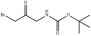 (3-溴-2-氧代丙基)氨基甲酸叔丁酯 结构式