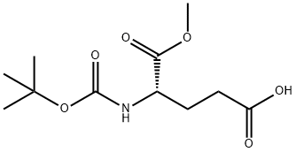 N-叔丁氧羰基-L-谷氨酸 1-甲酯 结构式