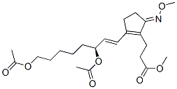 2-[(1E,3S)-3,8-Bis(acetyloxy)-1-octenyl]-5-(methoxyimino)-1-cyclopentene-1-propanoic acid methyl ester 结构式