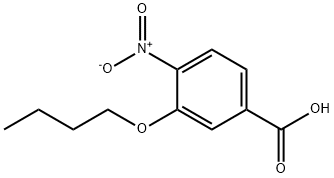 3-丁氧基-4-硝基苯甲酸 结构式