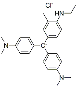 Methylium, bis[4-(dimethylamino)phenyl] [4-(ethylamino)-3-methylphenyl]-, chloride 结构式