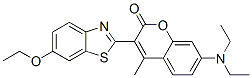 7-(diethylamino)-3-(6-ethoxybenzothiazol-2-yl)-4-methyl-2-benzopyrone 结构式