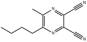 5-Methyl-6-butyl-2,3-pyrazinedicarbonitrile 结构式