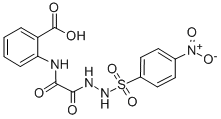 N-(((p-Nitrophenylsulfonyl)hydrazino)oxalyl)anthranilic acid 结构式