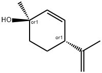 反式-1-甲基-4-(1-甲基乙烯基)环己-2-烯-1-醇 结构式