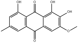 6-Methoxy-3-methyl-1,7,8-trihydroxy-9,10-anthraquinone 结构式