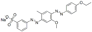 3-[[4-[(4-乙氧苯基)偶氮]-5-甲氧基-2-甲苯基]偶氮]-苯磺酸钠盐 结构式