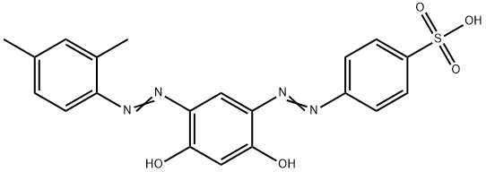 4-[[5-[(2,4-Dimethylphenyl)azo]-2,4-dihydroxyphenyl]azo]benzenesulfonic acid 结构式