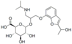 2-(1-hydroxyethyl)-7-(2-hydroxy-3-isopropylaminopropoxy)benzofuran glucuronide 结构式