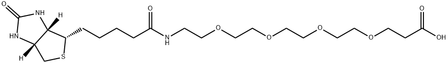 15-[D-(+)-生物素氨基]-4,7,10,13-四氧杂十五烷酸 结构式