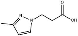 3-(3-甲基-1H-吡唑-1-基)丙酸 结构式